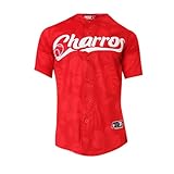 Charros De Jalisco Jersey Summer Baseball LMB 25, Red, X-Large