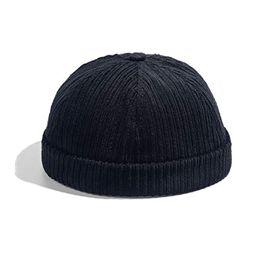 Mens Womens Docker Cap Brimless Hats Beanie Worker Sailor Rolled Cuff Retro Hat With Adjustable #TOP3