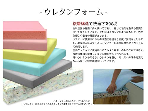 関家具(Sekikagu) オットマン スツール 本革 レザー ウレタンフォーム ホワイト 幅67×奥行57×高さ42(cm) ミラージュ 218916 [4]