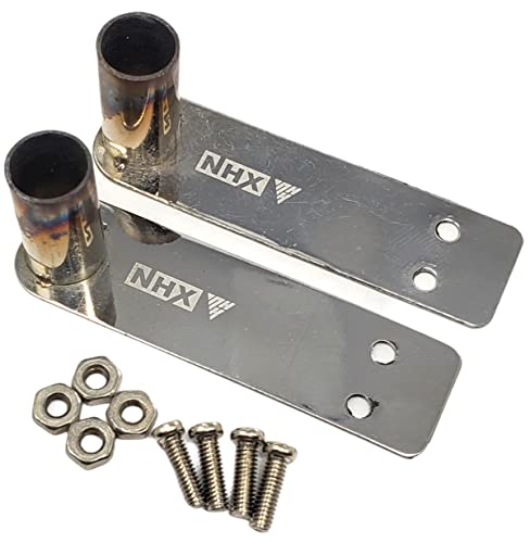 NHX RC Stainless Steel Muffler Exhaust Pipe 2pcs 1/10 Scale Accessory