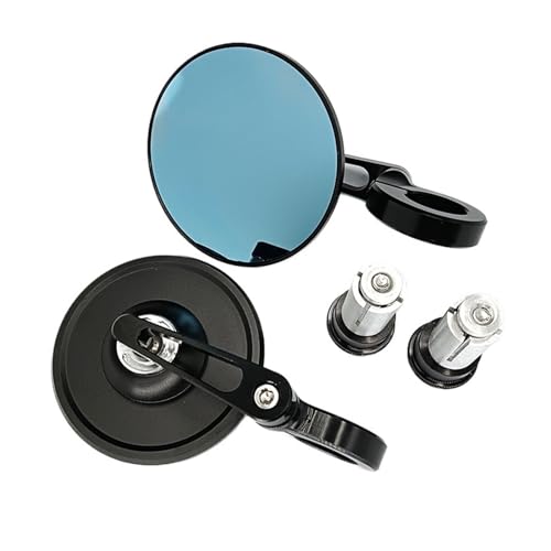 Espejo retrovisor para motocicleta con rotación lateral ajustable y cristal antirreflejo