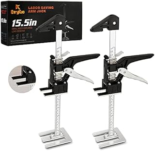 Labor Saving Arm Jack 2 Pack,15.5 Inch Multifunctional Furniture Lifter Jacks for Installing Cabinets and Wall Tile Height Adjuster Handheld Jack Tool