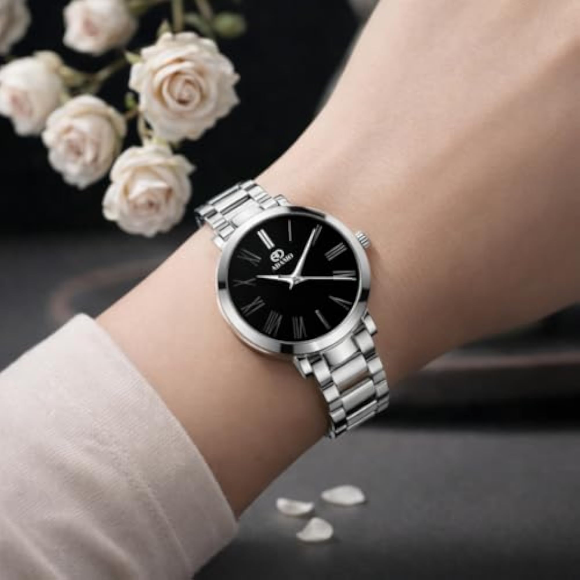 Unisex Analog Watch with Black Dial and Colored Strap