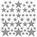 PREMYO 54 Estrellas Pegatinas Pared Infantil - Vinilos Decorativos Habitación Bebé Niños - Fácil de Poner Gris