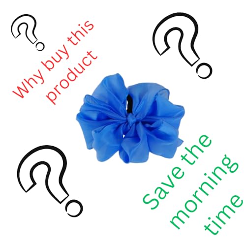 Image of Readymade Ribbon for School Girls - Soft Satin Bow Hair Accessory - Easy to Wear, Stylish & Neat Look - Ideal for School Uniforms bow in girls & Daily Use - Pack of 8 /School Ribbon in Kids (Sky Blue Colour)