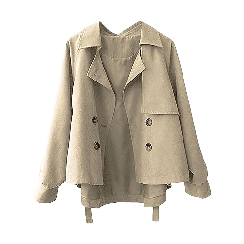 Veste de travail décontractée trench court pour femme active L