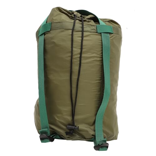 DECOMELODY Portable Compression Storage Bag for Quilts and Clothes Outdoor Drawstring Stuff Sack Green Lightweight for Camping and Hiking Secure Straps for Maximum Capacity