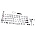 PBT Five Sided Sublimation 71 Keys Keycap Set, Compatible with 61/64 Specification Keyboards, Ultra Thick Wall Design for Satisfying Keystrokes, and Wear Resistan (English-Korean)