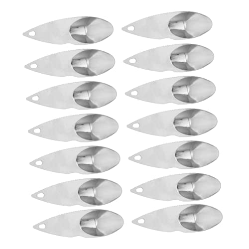 GLEAVI Cucharas Cortadoras y Peladores De Kiwi De Acero Inoxidable 14 Piezas, Mango Ergonómico, Cuchara Para Sacar Pulpa, Uso Cómodo Para Frutas Naturales y Cocina Diaria