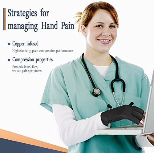 Copper Arthritis Compression Gloves Women Men Relieve Hand Pain Swelling and Carpal Tunnel