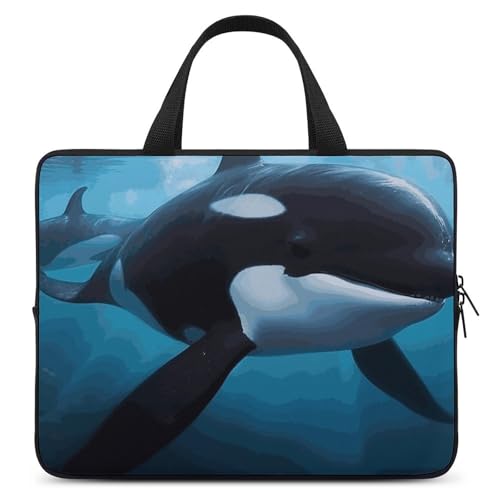 Pochette PC 13 pouces antichoc motif orque pour travailler au café ou en voyage