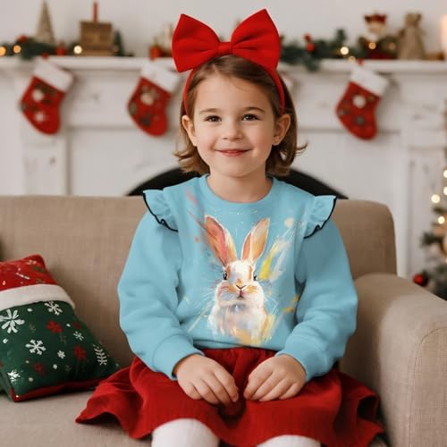 Girls' Long Sleeve Crew Neck Pullover Sweatshirt 1-8T Soft Comfy Winter Sweater Hoodie Preppy Clothing3