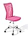 Inter Link Bürostuhl mit höhenverstellbaren Rädern aus fuchsiafarbenem Kunstleder und Polyester, 43 / 88 / 56 cm
