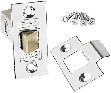 HANDLESTORE Victorian Scroll Door Handle Pack - Polished Chrome Finish, Pair of Handles with 2.5" Tubular Latch & 3" Hinges - Image 5