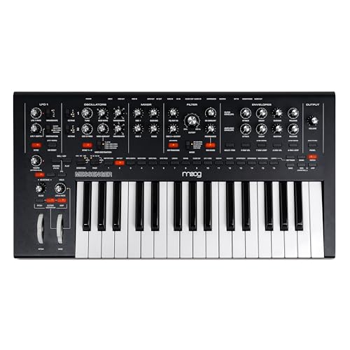 MOOG Messenger - Next-Gen Monophonic Analog Keyboard Synthesizer with 32 Keys, 64-Step Sequencer, 256 Presets and RES BASS Compensation