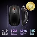 SteelSeries Rival 3 Wireless Gen 2 Gaming Mouse — 2.4GHz and Bluetooth — 18000 DPI TrueMove Air Optical Sensor — 60 Million Click Durability — Light-Weight — 100% PTFE Feet — Black - Image 2