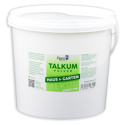 Polvo de talco Fipro Minerals de 1 kg, polvo de talco de talco 100 % talco, hogar, hogar, jardín, remedio casero natural, manchas de grasa, cuidado de zapatos, humedad, limpiador de ventanas (1)