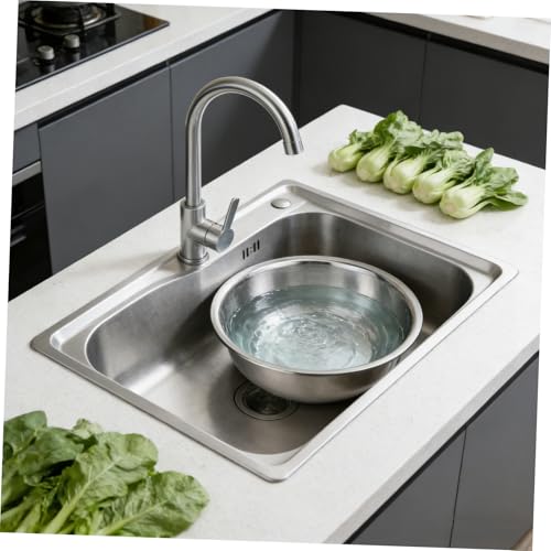 2 tazones de acero inoxidable 30 cm para cocina miniatura 7