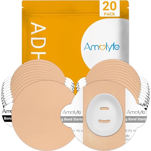 Dexcom G7 �I�[�o�[�p�b�` �h�� Amolyfe 20���p�b�N Dexcom Stelo �I�[�o�[�p�b�` �Ԃ��h�~ �n�[�h�L���b�v�t�� �ʋC�� ��×p�S���p�b�` Dexcom G7�Z���T�[�p 10���Ԃ�CGM�ی� (�E�H�[���^��)