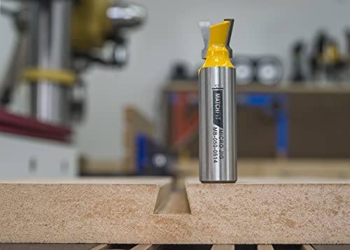 Microjig Matchfit Mb-050-0514 Dovetail Router Bit For Dovetail Clamps, 14", Dovetail Profile, Yellow #TOP1