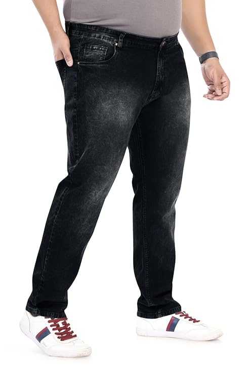 Image of Pluss Tribe - Plus Size Jeans for Men - Denim Jeans - Ideal for Casual, Office Available Sizes : 40 to 52