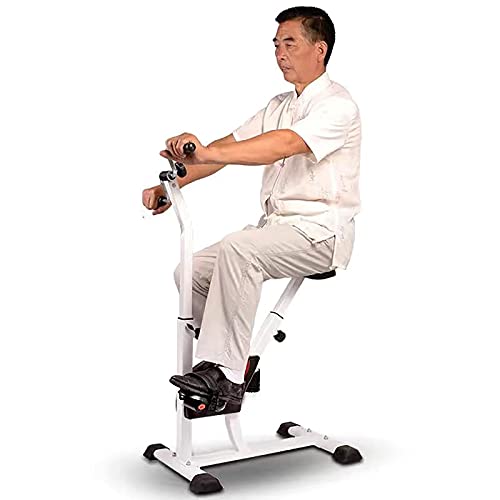 Image of Electric Pedal Rehabilitation Maine Indoor Fitness Bike, Rehabilitation Vertical Handrail Leg Pedal for Elderly Men Women Seniors And Elderly Arm And Leg Exercise