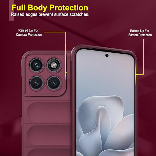 Image of Zapcase Back Case Cover for Motorola Edge 70 Fusion | Compatible for Motorola Edge 70 Fusion Back Cover | Liquid Silicon Magic Case with Camera Protection | Plum