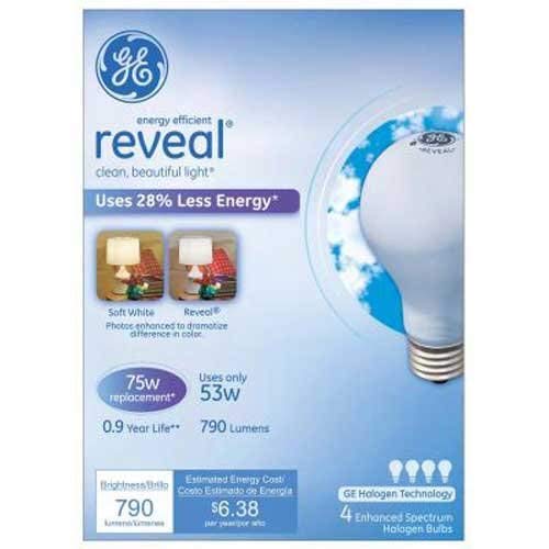 Ge 53w Eeh Reveal 4pk (=75w)