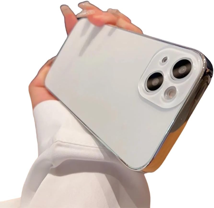 Erams Online Back Cover for iPhone 13 Case Soft Matte PC Glass Protective Camera Lens Plating TPU Cover for iPhone 13 (White) (B0D9BS7FZH) Amazon Price History, Amazon Price Tracker