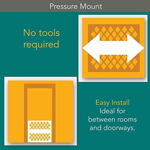 North States MyPet 50" Extra Wide Wire Mesh Petgate: Made In USA, Hassle Free Install With No Tools. Pressure Mount. Fits 29.5"-50" Wide (31" Tall, Sustainable Hardwood) - Image 6