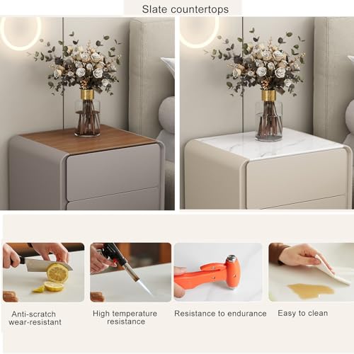 Table de chevet en bois massif compacte pour optimiser les petits espaces