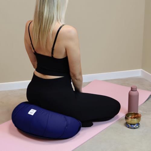 Vivezen - Pouf, zafu, coussin de méditation, yoga - Demi-lune - 44 x 27 x 13 cm - Plusieurs coloris