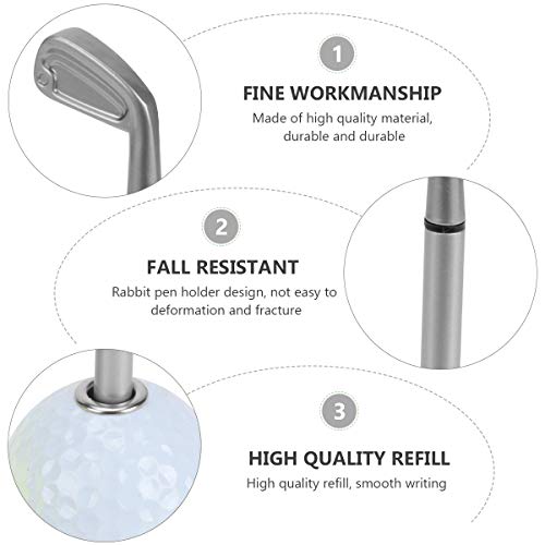 ABOOFAN Caneta de clube de golfe 2PCS Caneta esferográfica criativa Caneta esferográfica de golfe pa