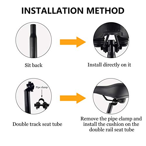 BESPORTBLE Assento da Bicicleta Confortável Couro PU Grande Largura de Assento Da Bicicleta Da Espum