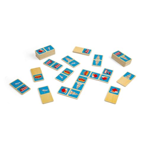 Bigjigs Toys London Dominoes - Pack de 28 dominós de madera miniatura 3