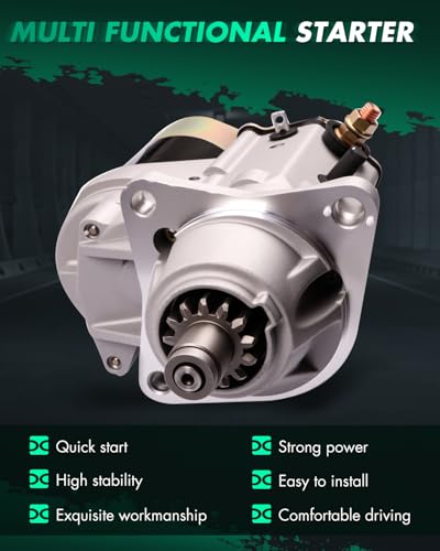 Image of SCITOO Starter Motor SND0027 16658N for CASE Loaders -Backhoe 480C /480D /480LL Construction King 1979-1988 Loaders 580SD All Uni-Loaders 1835B ‎2.5kW /12 Volt CW 13-Tooth Pinion