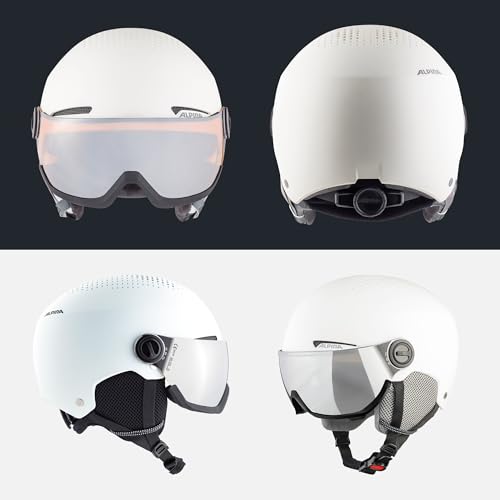 ALPINA ARBER Visor Q-LITE Skihelm, White matt, 54-58 cm – Ansicht 4