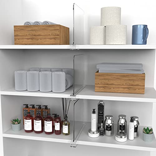 Btsd-Home 8 Pack Acrylic Shelf Dividers For Closet Organization Clear Shelf Dividers For Wood Shelves In Bedroom, Kitchen And Office #TOP4