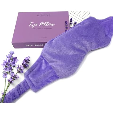 Weighted Lavender Eye Mask for Sleeping, Yoga, Dry Eyes, Headache, Migraine Relief - Great Relaxation Gifts for Mom, Dad, Women, Men - Aromatherapy Lavender Eye Pillow Gift Cover