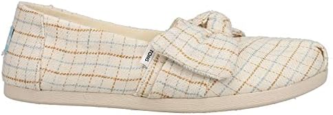 TOMS Women's Alpargata Loafer Flat, Natural Spring Check, 5.5 | Image 2