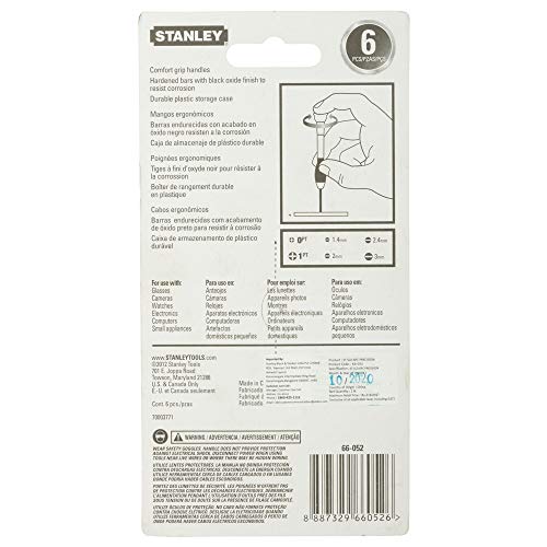 Stanley Screwdriver Set, Precision, 6-Piece (66-052) , Yellow #TOP7