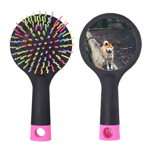Brosse à cheveux démêlante pour chien japonais avec base coussin anti-douleur nœuds