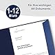Präsentationsmappe A4 in Marineblau (20 Stück) - sehr stabiler 375 g/m² Premium-Karton - direkt vom Hersteller STRATAG - Dokumentenmappe Mappe A4 Angebotsmappe Pappmappe Projektmappe