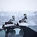 16.3 Inch Ski and Snowboard Rack for Car Roof, with TPV Rubber Padding and Lock, Fit 2 Pairs of Skis or 2 Snowboards, Mounting System Fits for Square/Round/Aero/Oval Cross Bars, Red