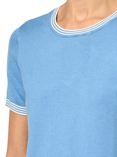 Image of Nautica Women's Crew Neck Solid Short Sleeve Sweater