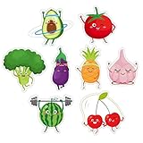 8pcs Funny Fridge Magnets, Cute Fruit and Vegetable Magnets Reusable Decorative Vegetable Food Magnets for Refrigerator Fruit Magnets Funny Magnets for Home Office School