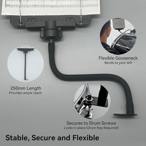 Musboard MB-FP10 Marching Lyre Mb-Sb10, Adjustable Marching Band Music Lyre For Snare Drum And Bass Drum thumb #5