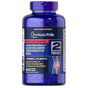 Puritan’s Pride Glucosamine, Chondroitin & MSM Joint Soother-2 Per Day Formula, Tablet