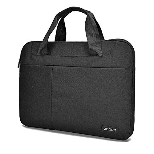 OSOCE Laptop Sleeve Case Slim Spill-Resistant Handbag for Most Popular 14.1 inch-15.6 inch Notebooks, Black