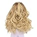 NaiCasy Parrucca dei Capelli della Bambola Fai da Te Ricci Lungo Bambola Gialla del parrucchino Personalizzata del parrucchino ad Alta Temperatura 15 cm per Bambola delle Ragazze
